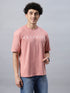 Bold Comfort: Men's Oversize Printed Cotton T-Shirt White